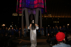 Ritual for Democracy at Triforium Tany Ling conducting community chorus