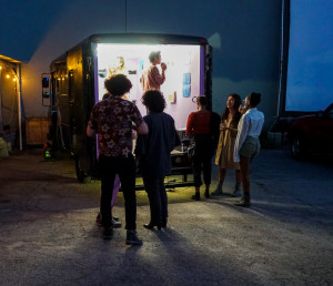 Visitors to common survival, in back of Gas