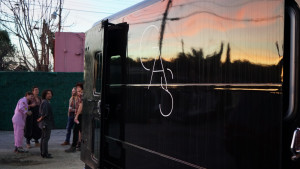 Gas gallery logo on side of van