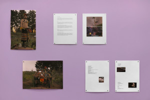 Installation view of common survival - works on wall