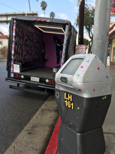 parking meter in front of Gas parked on street