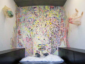 take care, exhibition install shot